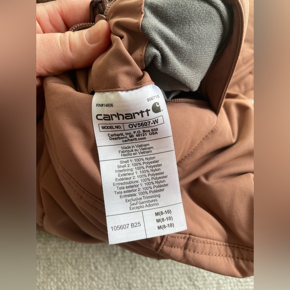 Carhartt Women's Reversible Relaxed Fit Vest, Nutmeg, Size Medium (8/10) - Picture 7 of 8